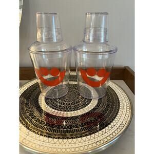 Summerfest Drink Shakers With Lid/Shot Glass Mke Milwaukee Festival Set Of 2